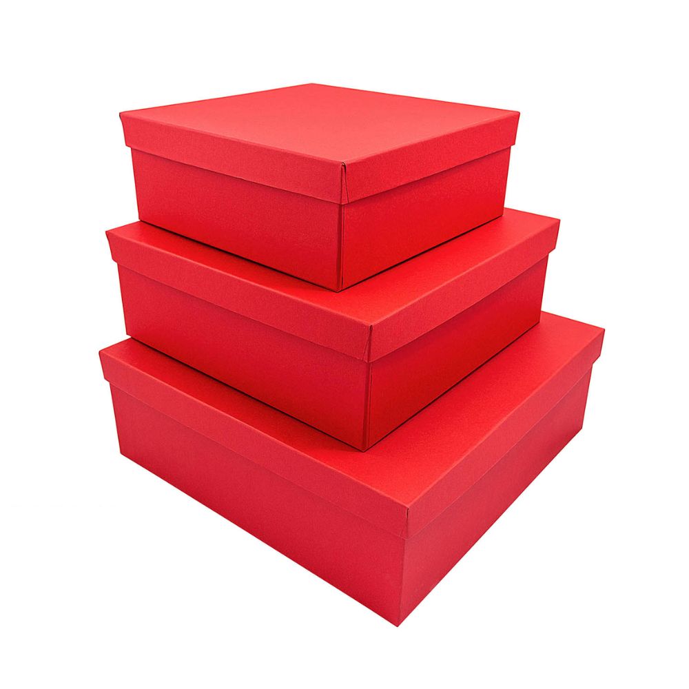 Χειροποίητο Χάρτινο Κουτί, Κόκκινο, 3 διαστάσεις